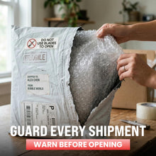 Load image into Gallery viewer, Bulk Case of 100 Sets - 250pcs Do Not Use Blade to Open Stickers 1.5" x 5", Shipping Receiving Labels, Do Not Use Sharp Objects to Open Box