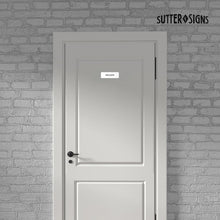 Load image into Gallery viewer, Bulk Case of 250 Signs - Private Sign, Durable ABS Plastic with Full Adhesive Backing, Sign for Door or Wall, 2x6" (White)