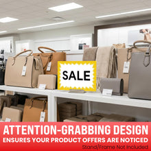 Load image into Gallery viewer, Bulk Case of 25 Sets - Sale Signs for Retail Stores - 100pcs, 4.5" x 6.5", Variety Color Price Tags for Yard &amp; Garage Sale