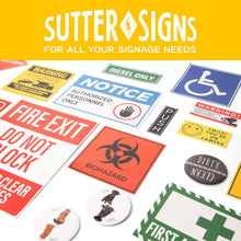 Load image into Gallery viewer, Bulk Case of 250 Sets - Emergency Exit Only Sticker Signs (Pack of 2)