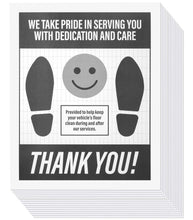 Load image into Gallery viewer, Bulk Case of 2 Sets - Paper Floor Mats for Cars 300ct Oil Resistant Composite Laminated Paper, White Disposable Floor Protector Mats for Car Detailing and Automotive Shop Supplies, 16" x 20" - Black &amp; White