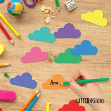 Load image into Gallery viewer, Bulk Case of 100 Sets - Paper Cloud Cutouts 108pcs | Cut Out Shapes for Bulletin Board, Classroom, Decorations, Crafts