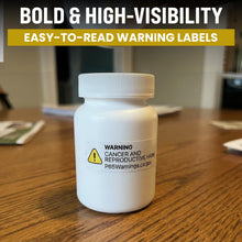 Load image into Gallery viewer, Bulk Case of 50 Sets - 1000pcs Prop 65 Warning Stickers 0.5" x 1", Perforated Safety Labels for Shipping Receiving Prop 65 California Warning Labels