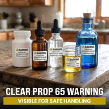 Load image into Gallery viewer, Bulk Case of 50 Sets - 1000pcs Prop 65 Warning Stickers 0.5" x 1", Perforated Safety Labels for Shipping Receiving Prop 65 California Warning Labels