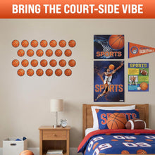 Load image into Gallery viewer, Bulk Case of 100 Sets - Basketball Paper Cutouts 50pcs | 5" Sports Ball Cut Outs for Party Decorations, Wall Decor, Bulletin Board