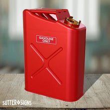 Load image into Gallery viewer, Bulk Case of 250 Sets - Sutter Signs 3pc Gasoline Only Stickers for Fuel Tank | Weatherproof Adhesive Decals for Trucks, Tractors, Fuel Cans, Gas Caps