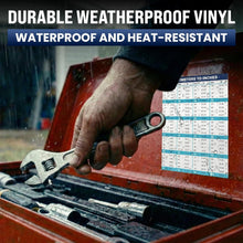 Load image into Gallery viewer, Bulk Case of 250 Sets - Centimeters to Inches Conversion Chart, 8" x 6" Weatherproof UV Laminated Vinyl Sticker for Toolbox, Garage, Workbench, in to cm Conversion Sticker