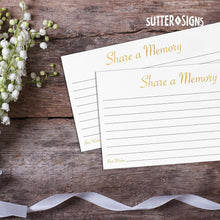 Load image into Gallery viewer, Bulk Case of 100 Sets - Share A Memory Cards for Funeral 3x5 inch | 50 Memorial Cards