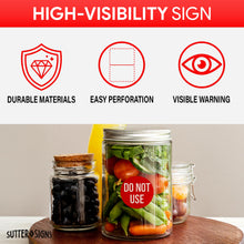 Load image into Gallery viewer, Bulk Case of 100 Rolls - 500pcs Do Not Use Sticker Roll, 1.5" Diameter Stickers, Perforated Removable Adhesive Stickers for Inventory, Out of Order