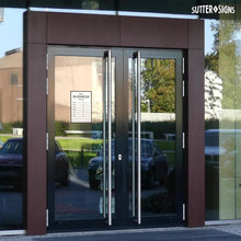 Load image into Gallery viewer, Bulk Case of 250 Sets - Business Hours Sign | Modern Store Open Hours of Operation Sign for Glass Door with Changeable Hours Stickers and Adhesive Dots for Adjustable Placement, 7.5" x 11.4"