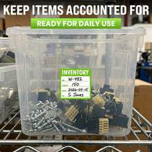 Load image into Gallery viewer, Bulk Case of 50 Rolls - 500pcs Inventory Labels, Moving Box Stickers, Inventory SKU Count Labels 2" x 2", 500pcs/roll (No./Count/Date/By)