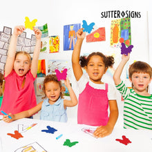 Load image into Gallery viewer, Bulk Case of 100 Sets - Paper Butterfly Cutouts 108pcs | Cut Out Shapes for Bulletin Board, Classroom, Decorations, Crafts. 3" x 3"