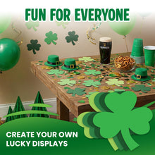 Load image into Gallery viewer, Bulk Case of 100 Sets - Shamrock Paper Cutouts 100pcs, 3" Bulletin Board Cut Outs for St Patricks Day, Party Decorations, Classroom, Wall Decor
