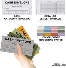 Load image into Gallery viewer, Bulk Case of 160 Sets - Cash Envelopes for Budgeting 24 pk | Money Envelopes for Cash Saving Budget System, 12 Assorted Colors