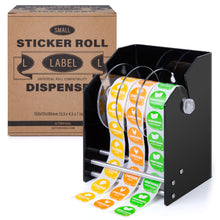 Load image into Gallery viewer, Bulk Case of 12 Sets - Roll Label Dispenser for Sticker Labels | Thick Durable Acrylic Sticker Roll Holder with Spacer Discs