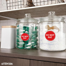 Load image into Gallery viewer, Bulk Case of 100 Sets - 500pcs Do Not Eat Warning Labels, 1.5" Diameter Safety Warning Stickers