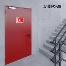 Load image into Gallery viewer, Bulk Case of 250 Sets - 2pcs Exit Sign Stickers for Business | Weatherproof Vinyl Self Adhesive Sticker for Door, 10&quot; x 7&quot;