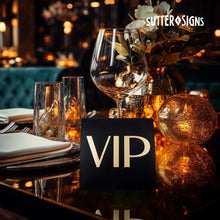 Load image into Gallery viewer, Bulk Case of 100 Sets - VIP Table Sign 10 Pack | Reserved Table Tent Night Club Signs for Bottle Service, Parties, Events