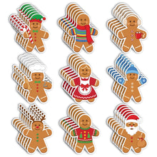 Load image into Gallery viewer, Bulk Case of 100 Sets - Gingerbread Paper Cutouts 54pcs | Bulletin Board Cut Outs for Party Decorations, Classroom, Wall Decor