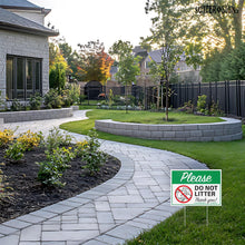 Load image into Gallery viewer, Bulk Case of 50 Sets - Please Do Not Litter Yard Signs with H-Frame Stakes, 14" x 10" Corrugated Plastic Do Not Litter Signs (Pack of 2)