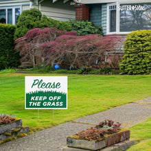 Load image into Gallery viewer, Bulk Case of 14 Sets - Keep Off Grass Yard Signs with H-Frame Stakes, 17" x 13" Corrugated Plastic Keep Off Grass Signs for Yard (Pack of 4)