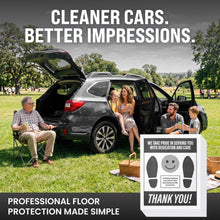 Load image into Gallery viewer, Bulk Case of 6 Sets - Paper Floor Mats for Cars 100ct Oil Resistant Composite Laminated Paper, White Disposable Floor Protector Mats for Car Detailing and Automotive Shop Supplies, 16" x 20"