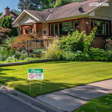 Load image into Gallery viewer, Bulk Case of 50 Sets - Please Do Not Litter Yard Signs with H-Frame Stakes, 14" x 10" Corrugated Plastic Do Not Litter Signs (Pack of 2)
