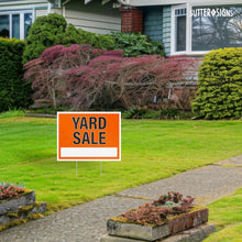Load image into Gallery viewer, Bulk Case of 23 Sets - 3pk Yard Sale Signs with Stakes | Large Weatherproof Corrugated Plastic Garage Sale Supplies with Metal H Frame Stakes, 17" x 13"