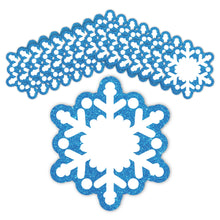Load image into Gallery viewer, Bulk Case of 100 Sets - Snowflake Paper Cutouts 54pcs | Bulletin Board Cut Outs for Party Decorations, Classroom, Wall Decor