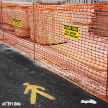 Load image into Gallery viewer, Bulk Case of 125 Sets - 4pcs Caution Area Under Construction Sign 10x7 Inch | Plastic Sign for Construction Site, Hazard Area, No Trespassing, Waterproof Plastic
