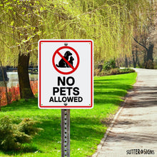 Load image into Gallery viewer, Bulk Case of 100 Signs - No Pets Allowed Aluminum Sign