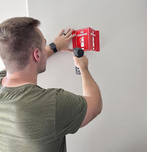 Load image into Gallery viewer, Bulk Case of 50 Sets - 3D Fire Extinguisher Sign 2-Pack | Projecting Wall Mount Fire Safety Sign, 6" x 8" x 4"