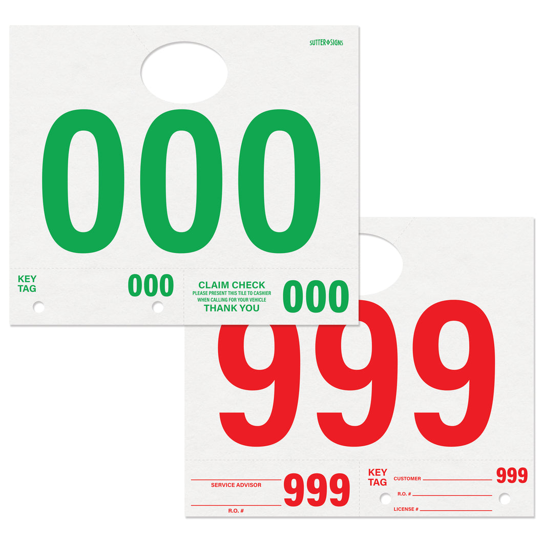 Car Service Tags 000-999