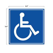 Load image into Gallery viewer, Handicapped Access Sticker Signs (Pack of 10)