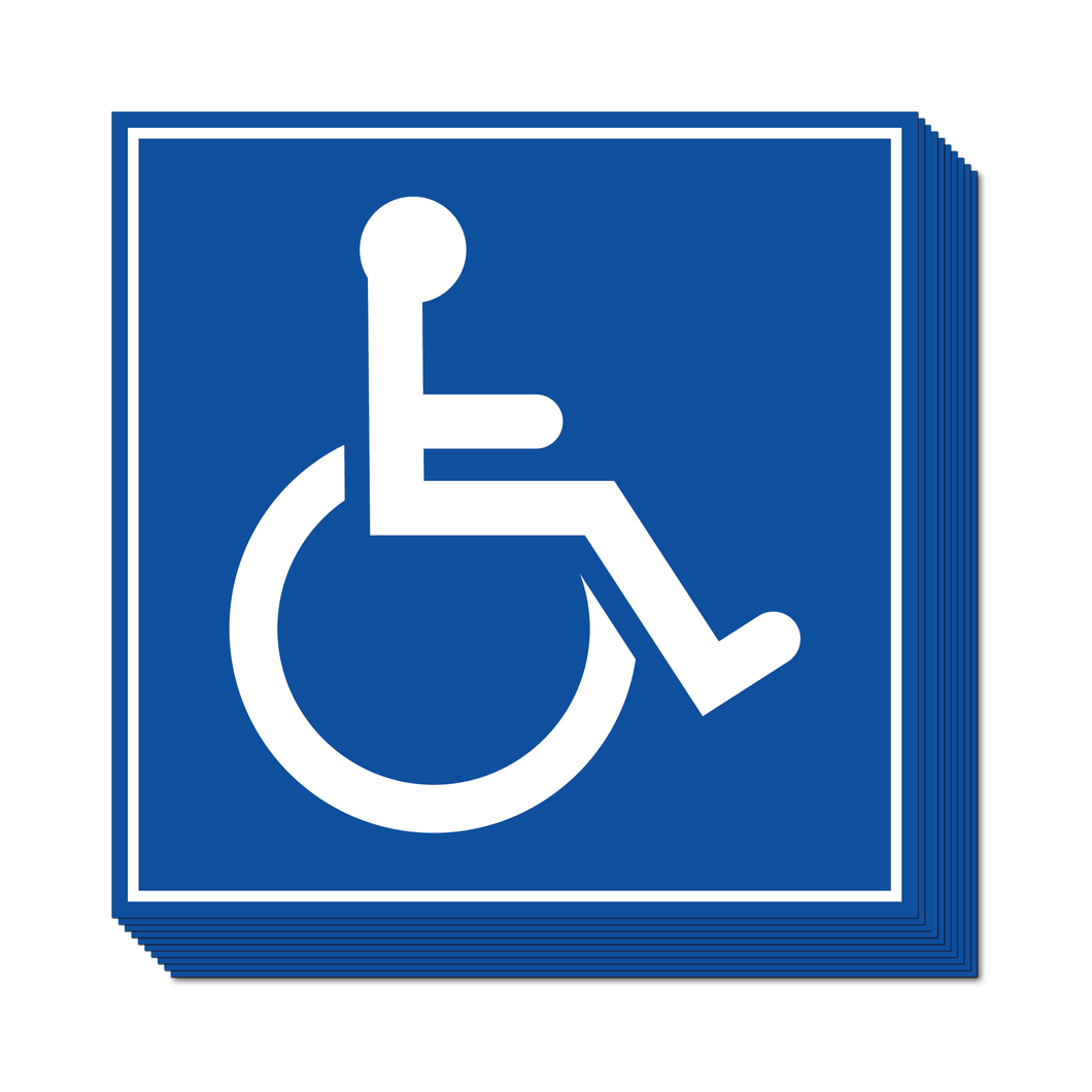 Handicapped Access Sticker Signs (Pack of 10)