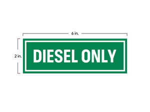 Diesel Only Stickers Signs (Pack of 3)