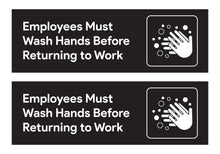 Load image into Gallery viewer, Employees Must Wash Hands Restroom Stickers (Pack of 2)
