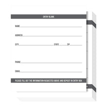 Load image into Gallery viewer, Entry Form Cards (Pack of 100)