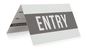 Entry Form Cards (Pack of 100)