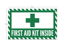 Load image into Gallery viewer, First Aid Kit Inside Sticker Signs (Pack of 6)