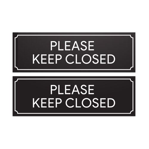 Please Keep Closed Stickers (Pack of 2)