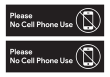 Load image into Gallery viewer, Please No Cell Phone Use Sticker Signs (Pack of 2)