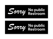 Load image into Gallery viewer, No Public Restroom Sticker Signs (Pack of 2)