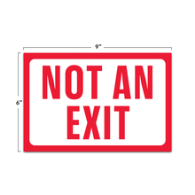 Load image into Gallery viewer, Not an Exit Sticker Sign Decal (Pack of 2)