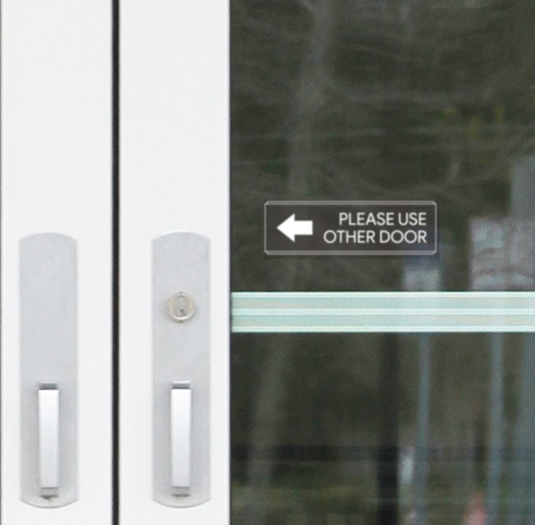 Sutter Sticker Please Use Other Door Sticker Decal Set - Self Adhesive, Peel-Off ...