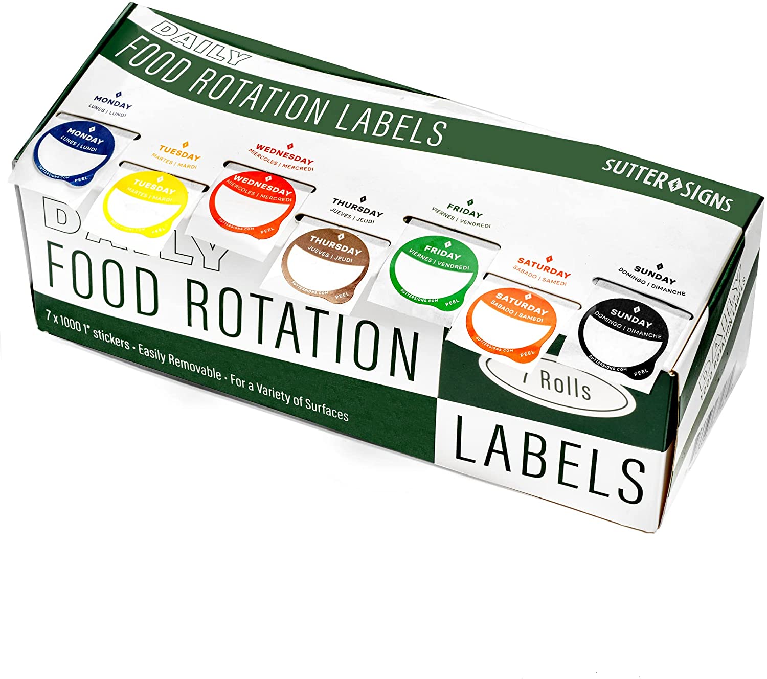 Daily Food Rotation Labels - Writable Surface | Trilingual Labels | Se ...