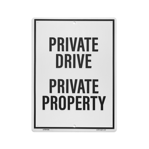 Private Drive Private Property Aluminum Metal Sign