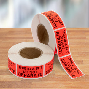This is a Set Do Not Separate Stickers (Two Rolls of 500 2” x 1” Stickers)