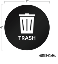 Load image into Gallery viewer, Sutter Signs Recycle, Trash, Compost Garbage Sticker Set (2 Stickers of Each)