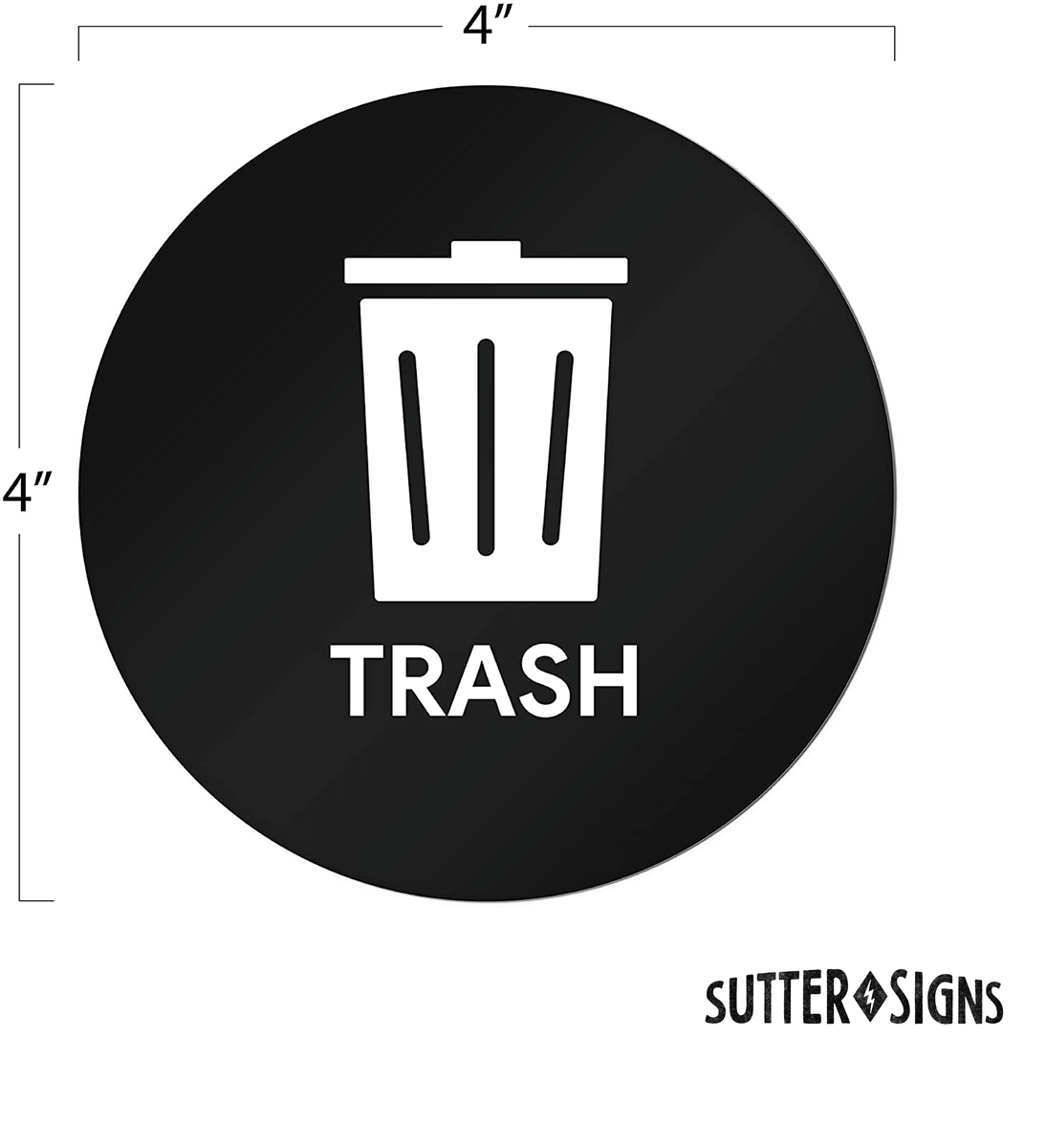 Sutter Sticker Sutter Signs Recycle, Trash, Compost Garbage Sticker Set (2 Stickers o